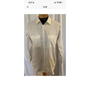 Madewell Womens XS Shirt/Blouse White/Blue Dots Button down